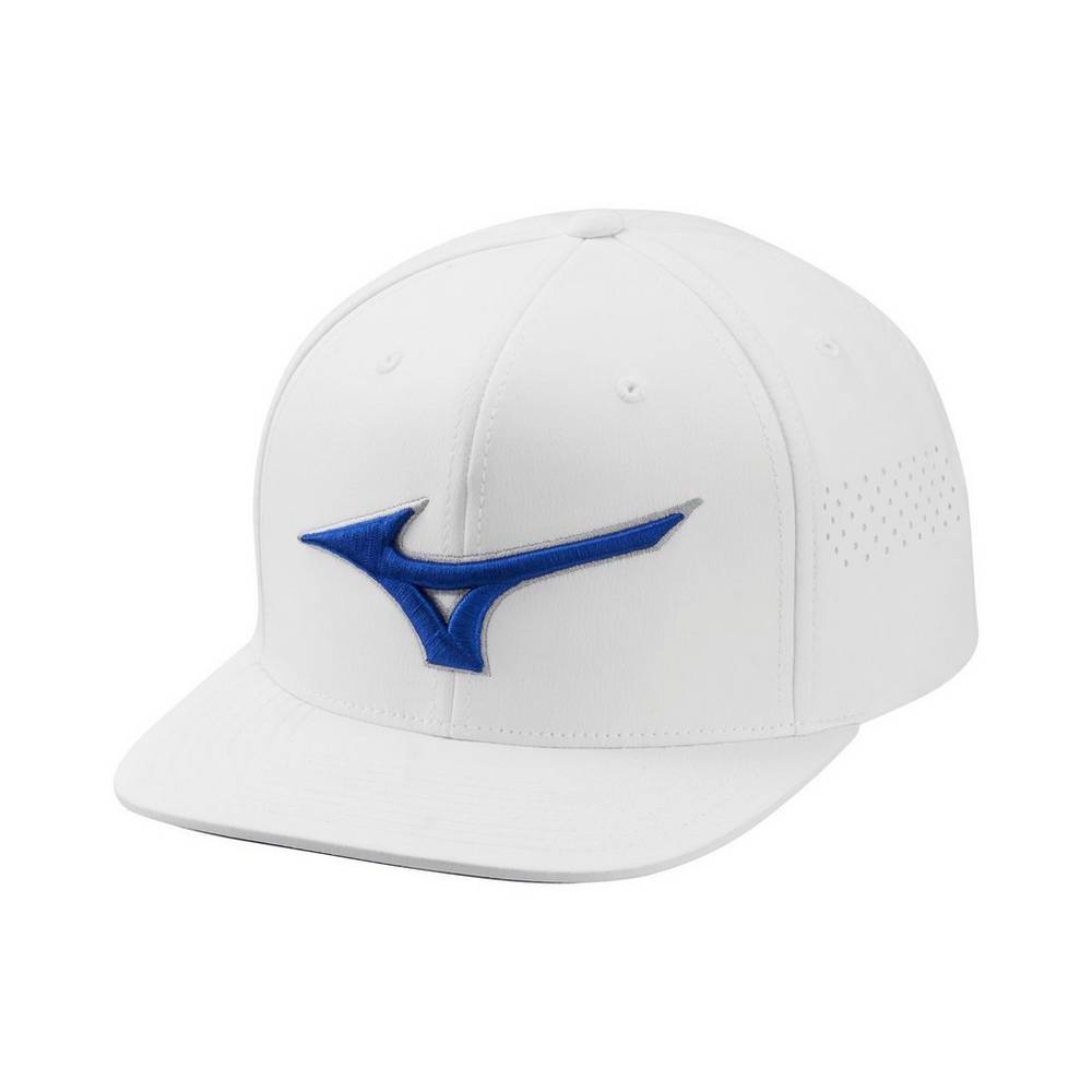 Mizuno Tour Flat Snapback Férfi Kalapok Fehér MPX109873